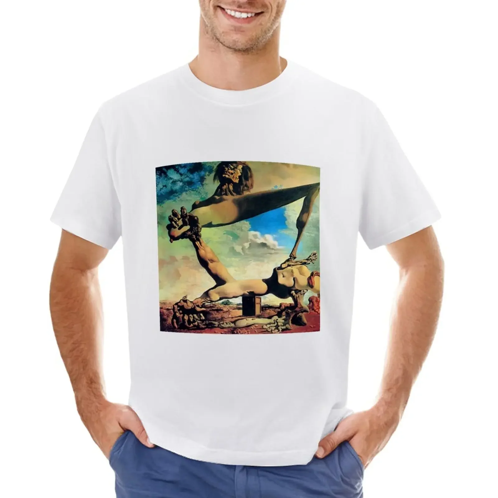 Salvador Dali T-Shirt boys animal print tops mens plain t shirts