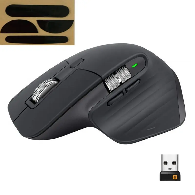 2 conjunto mouse pés glide etiqueta borda curva patins para logitech mx master 2 s/3 mouse