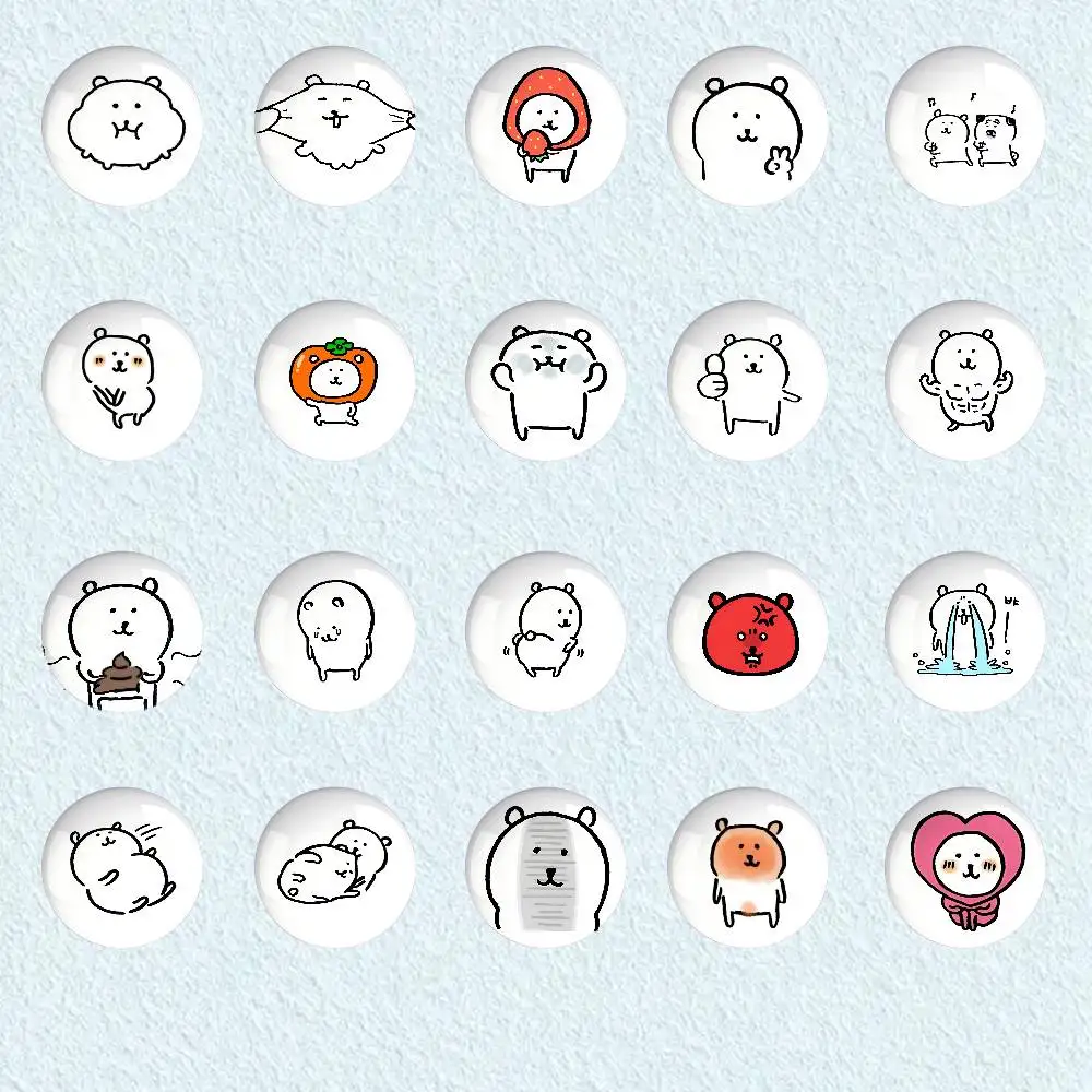 Niedliche N-Nongdamgons J-Joke Bären-Abzeichen, Modische Neue Hip-Hop Vielseitige Runde Metall-Anstecknadeln, Cartoon-Pins als Geschenk im Großhandel