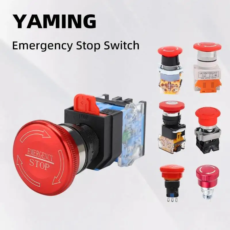 

Mushroom Head Emergency Stop Push Button Switch LA38-11ZS Self-locking LAY37 XB2 Elevator Control BS542C