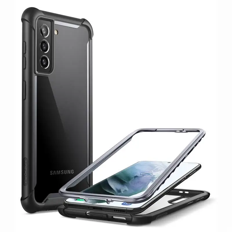 For Samsung Galaxy S21 Case 6.2inch (2021 Release) I-BLASON Ares Full-Body Rugged Bumper Cover WITHOUT Built-in Screen Protector