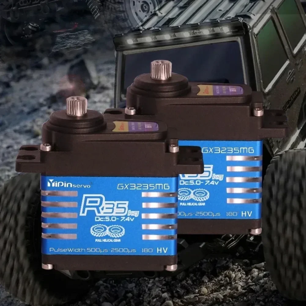 2PCS Wasserdichte Motor 35KG Alle Stahl Stirnrad Digital Servo Für RC Zubehör 1/8 1/10 Fernbedienung Spielzeug auto Roboter Crawler