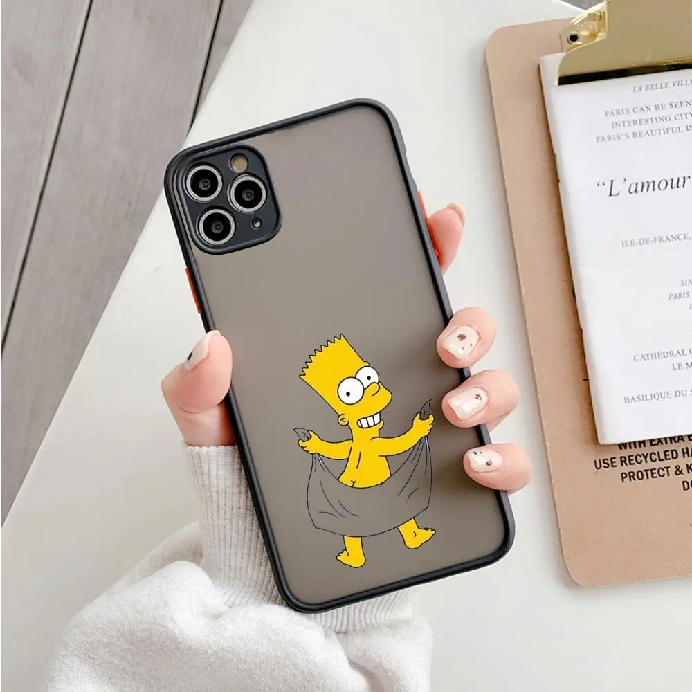 Funny Cute The S-Simpsons Anime Cqoue For iPhone 15 Pro Max Case For iPhone 11 12 13 14 15 Pro Max Mini SE 8 7 Plus Matte Cover image 6