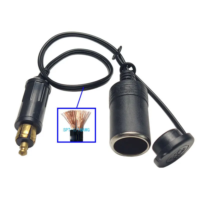 Connecteur adaptateur pour briquet Laguna, prise mâle Din Hella, prise Powerlet, type européen, 12V, convient pour BMW Hurcycles