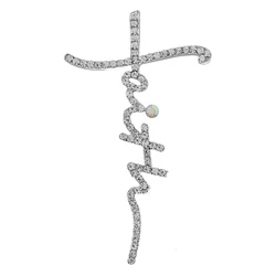 CINDY XIANG Rhinestone Cross Faith Brooch Unisex Women And Men Pin Fashion Jewelry 2 Colors Available New Design Accessories