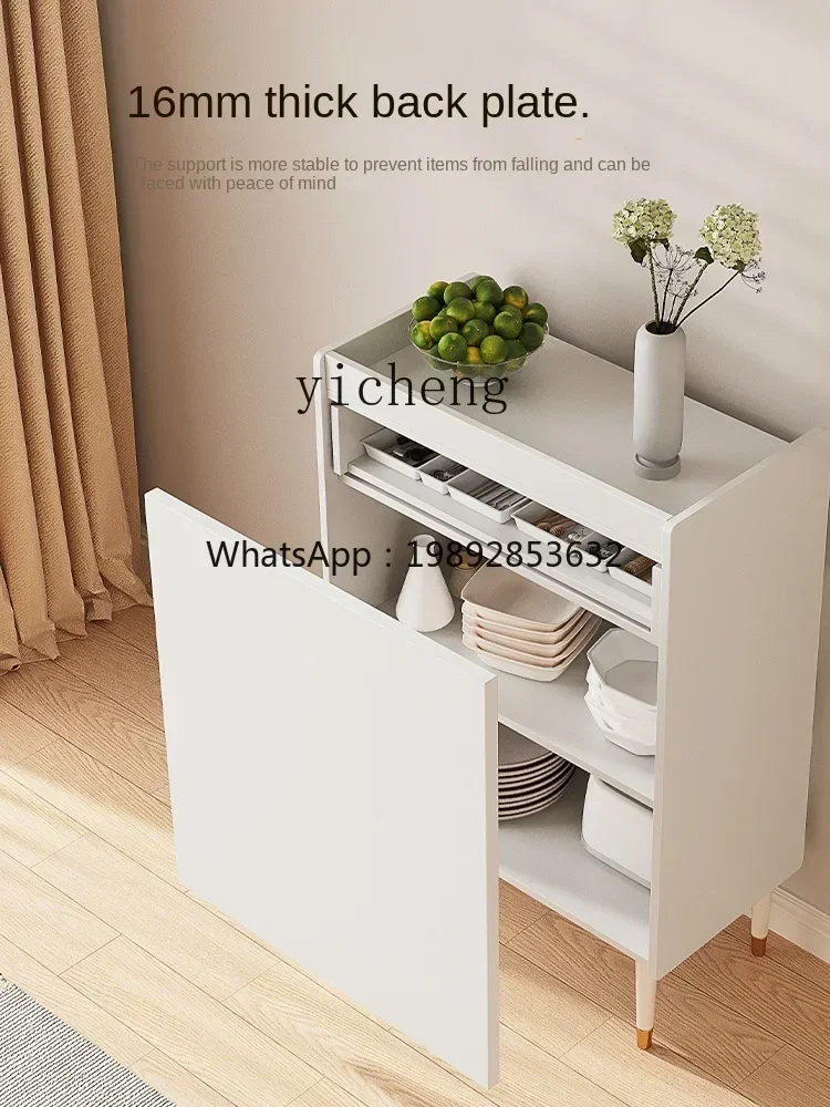 Solid Wood Tea Cabinet Wall Multi-Functional Storage  Dining Room Dining Cabinet Sideboard Cabinet