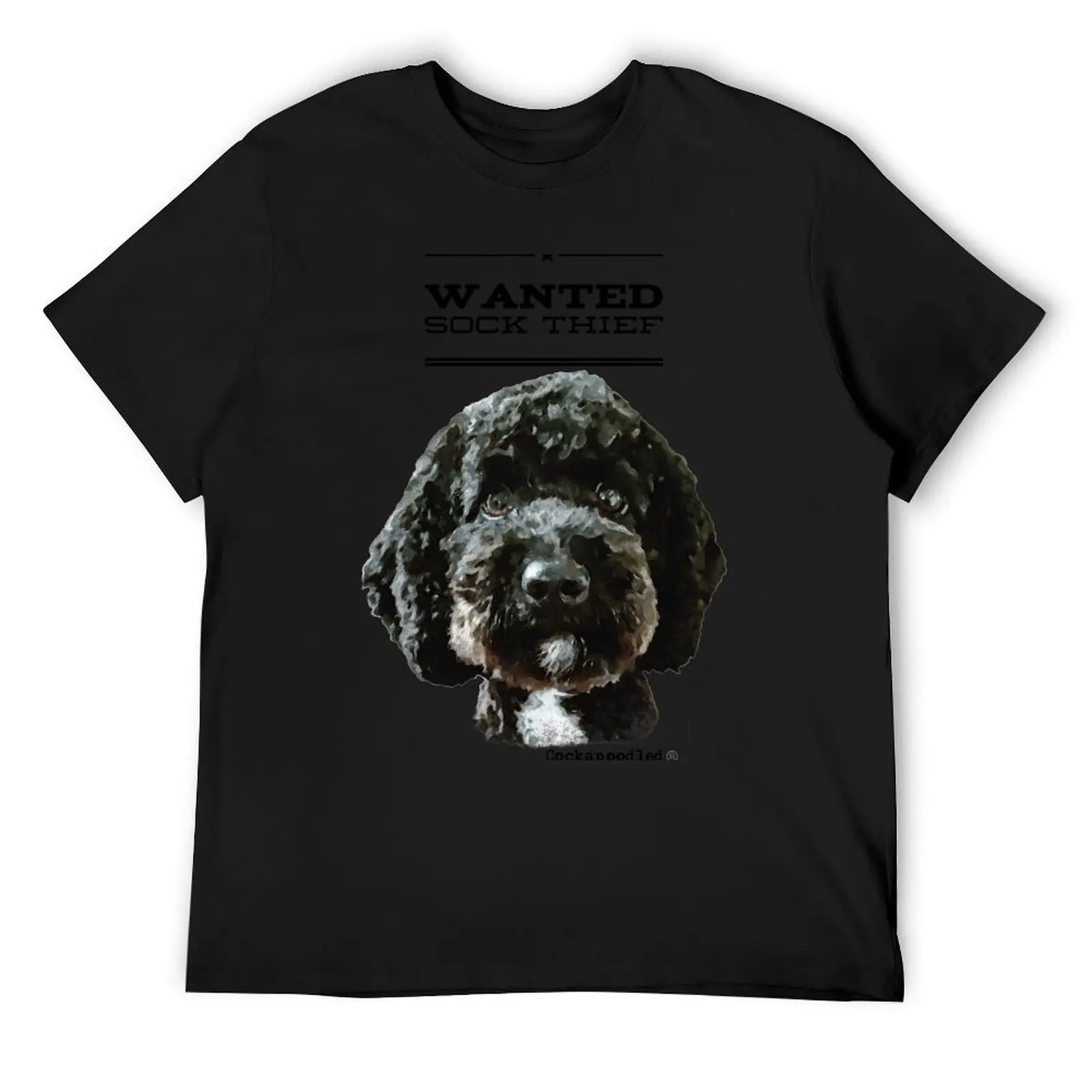 Cockapoo / Doodle Dog Sock Thief T-Shirt boys animal print basketball graphic tees cute tops quick drying mens cotton t shirts