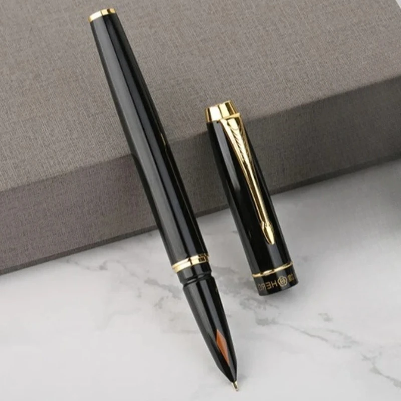 

Hero Black Fountain Pen Hooded Nib F 0.5MM Nib Long Knife 1.0mm Tip Students Practice Calligraphy Handwriting Calligraphy Pen