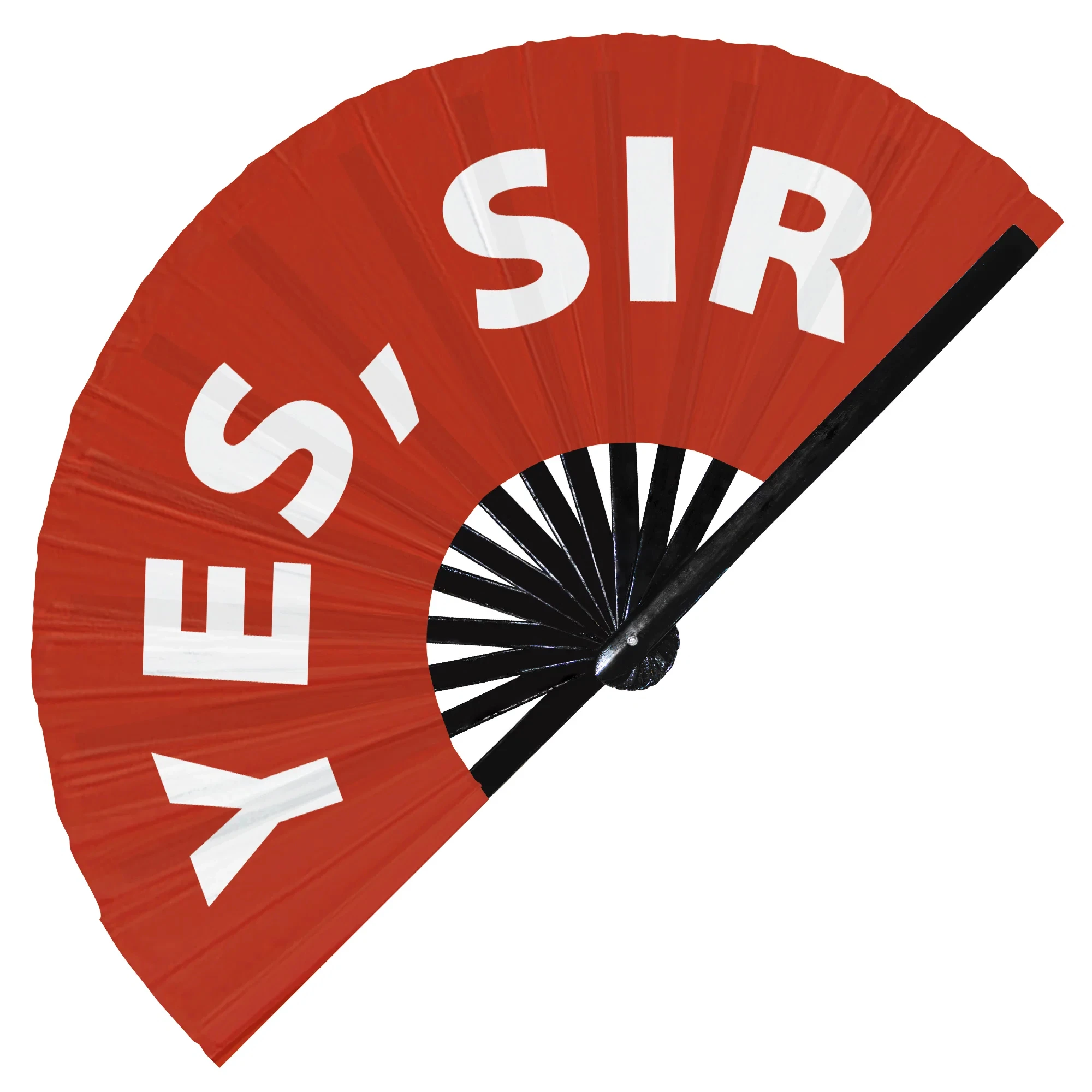 YES,SIR Folding Hand Fan, Bamboo Foldable Hand Fan for Boots on The Ground, Dancing. Music Festival, EDM, Church, Wedding, Party