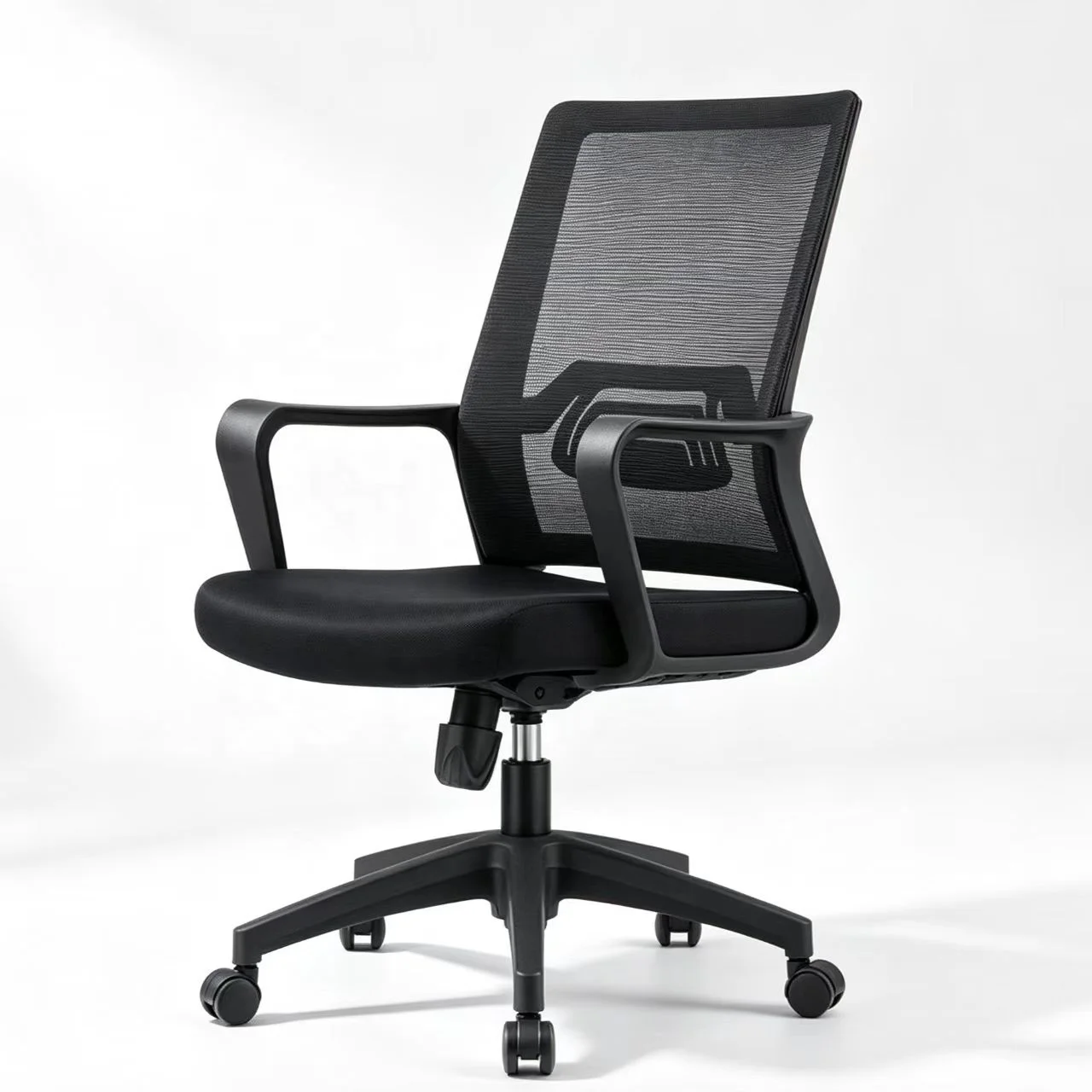 Ergonomic Modern Office Chair High Back Breathable Mesh Lumbar Support PP Armrest BIFMA Silent Caster Hospital School Furniture