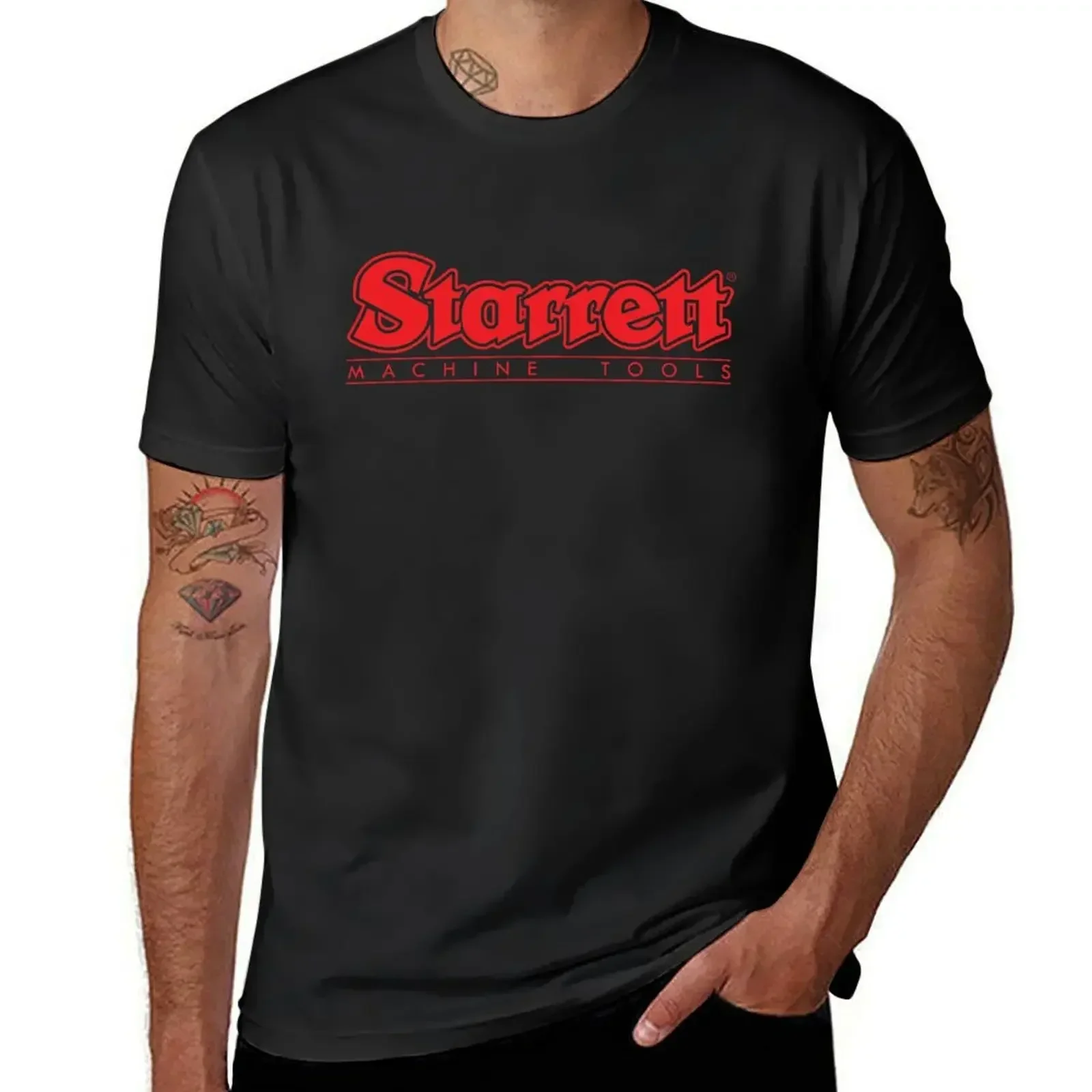 heavyweight Informal New Arrival vintage funny anime Starrett - red. T-shirt anime blacks summer tops mens big and tall t shirts