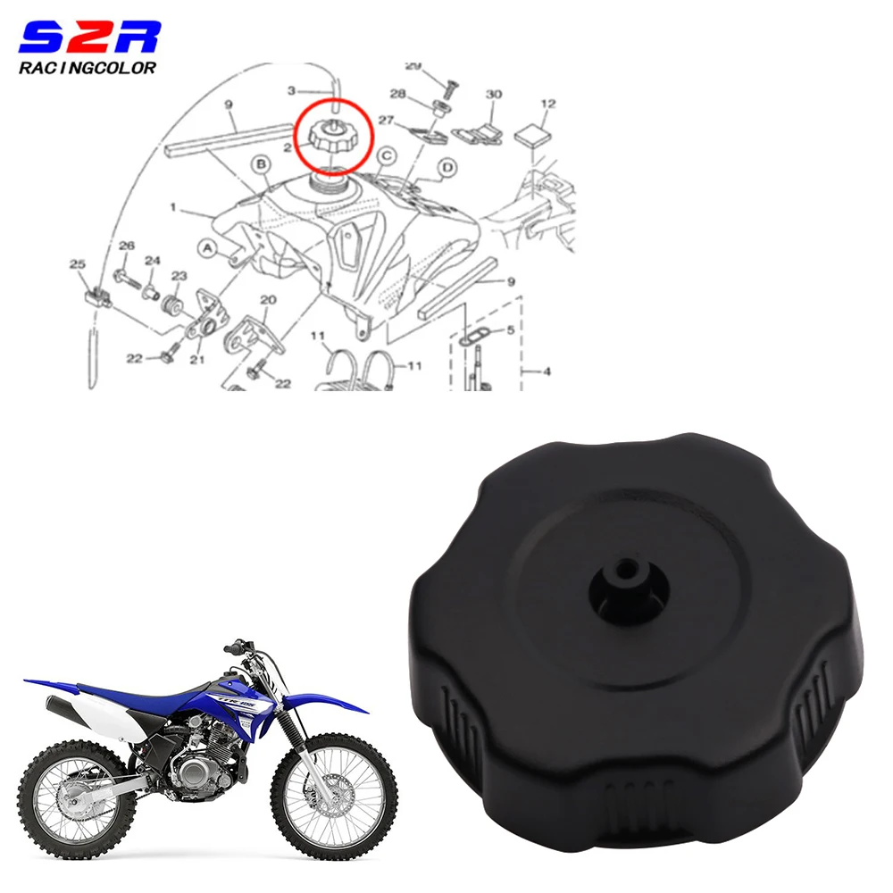 For YAMAHA TTR125 TTR 125 2000 - 2003 TT-R125 2004 - 2009 TTR125LE 2006 - 2021 2020 Motorcycle Fuel Gas Tank Gasoline Cap Cover