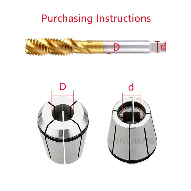 

Цанга для метчиков ERG16 ERG20 ERG25 ERG32 JIS Квадратные метчики с ЧПУ Инструмент для нарезания резьбы Держатель патрона Инструменты