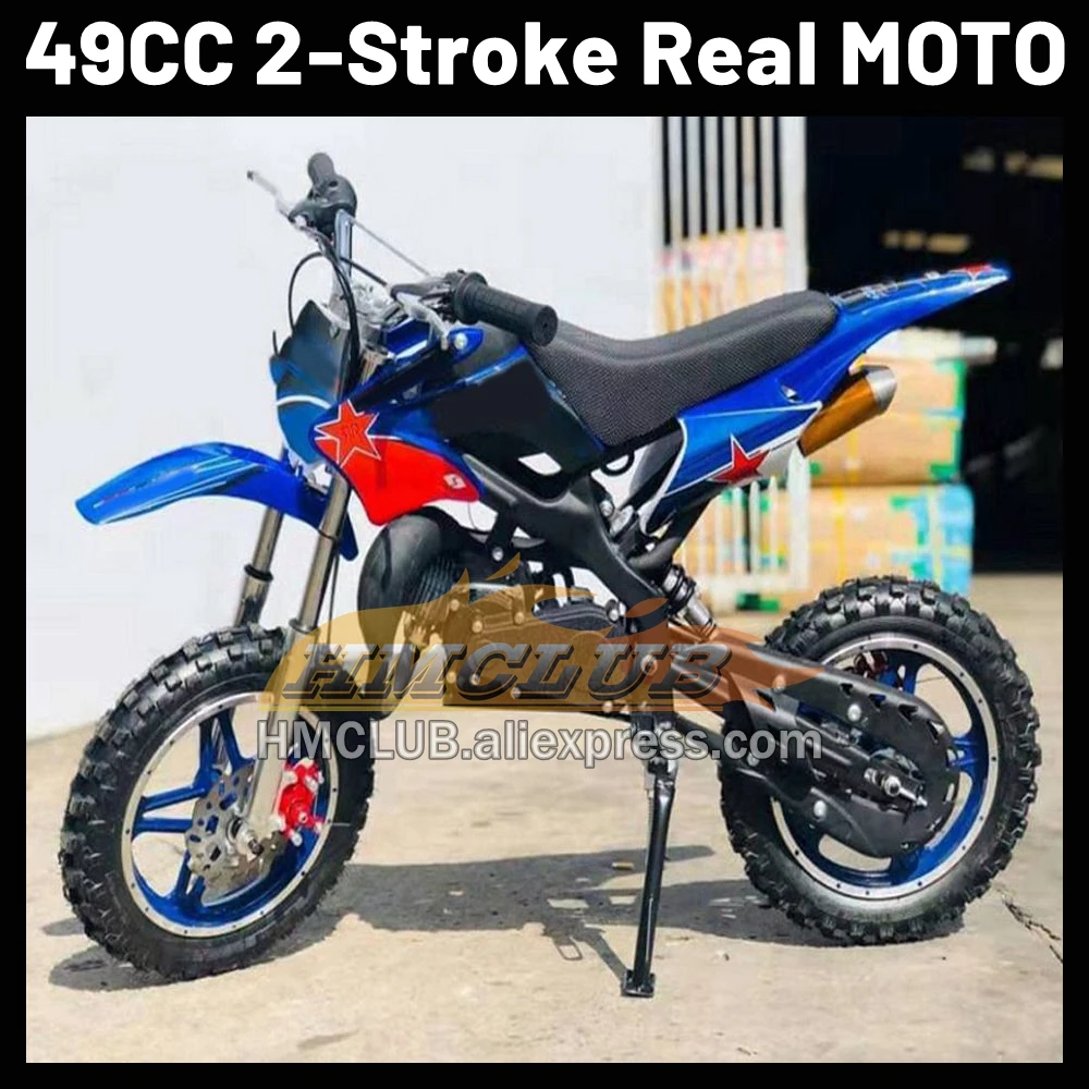 49CC Dirt Bike Real Superbike MINI ATV off-road Vehicle Mountain Small Motorcycle 2 Stroke Vehicle Hill bikes Beach Cross MOTO