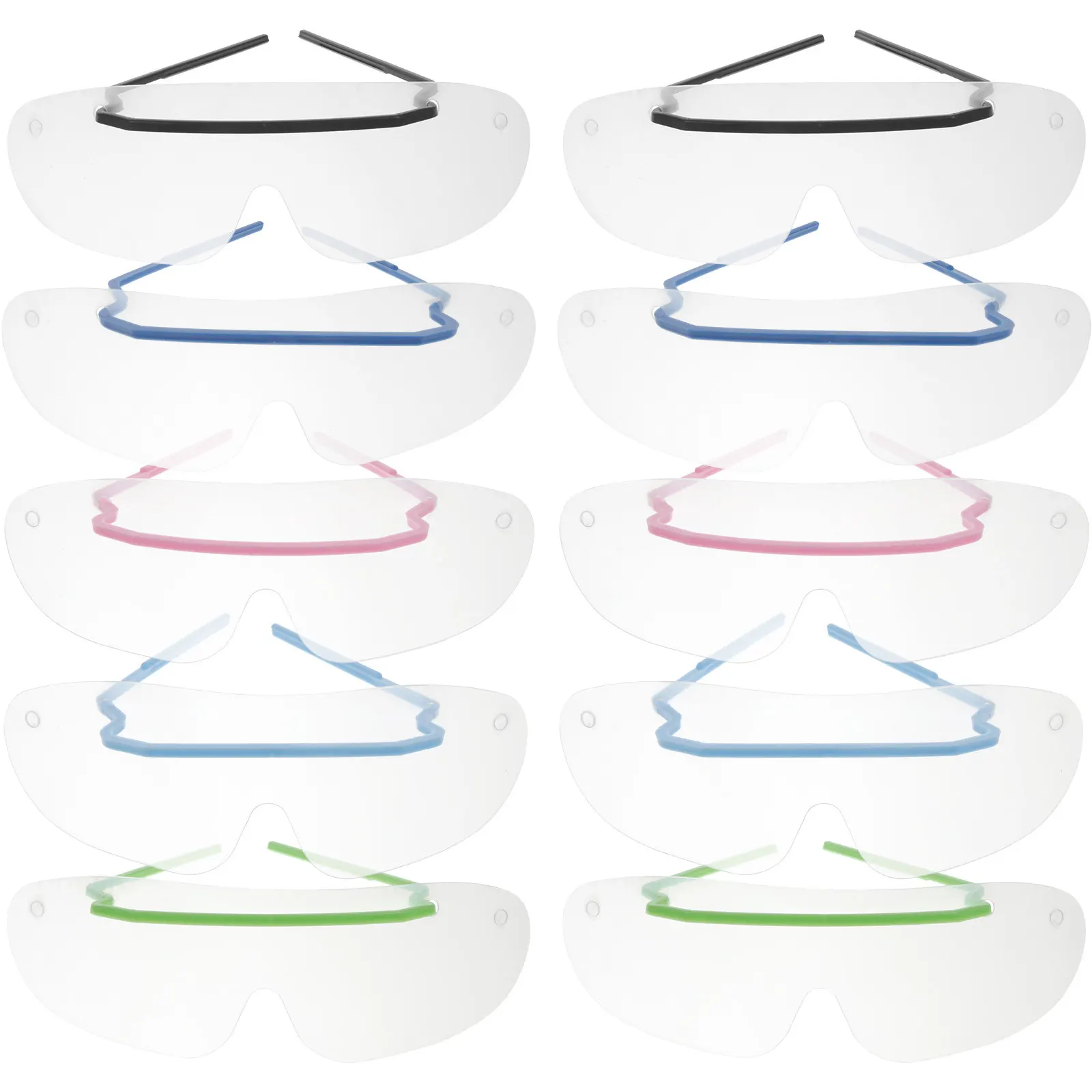 10pcs Disposable Eye Masks – Windproof & Spittle-Proof Protective Glasses for Adults, Unisex