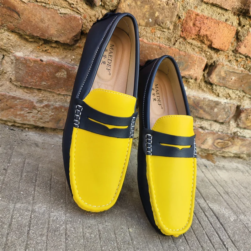 Heren Schoenen Lederen Casual Luxe Formele Man Loafers Mocassins Italiaanse Ademende Slip Op Mannelijke Bootschoenen Comfortabele Rijschoen