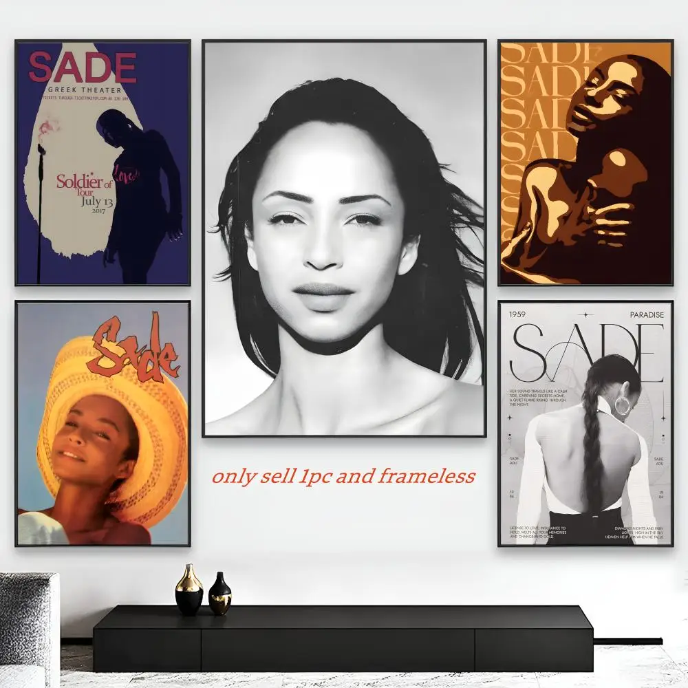 Pop Soul Singer Sade Poster HD Self-Adhesive Wall Decor Home Office Dorm Bedroom & More Ideal Gift Choice