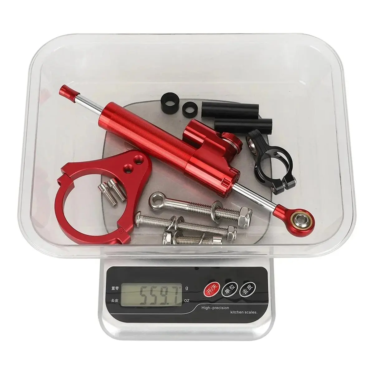 

For / Electric Scooter Steering Damper Bracket Kit Stabilizer Damper Accessories