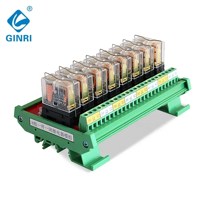 Ginri JR-8L1 G2R-1-E لوحة إخراج PLC 8 وحدات مرحل قنوات