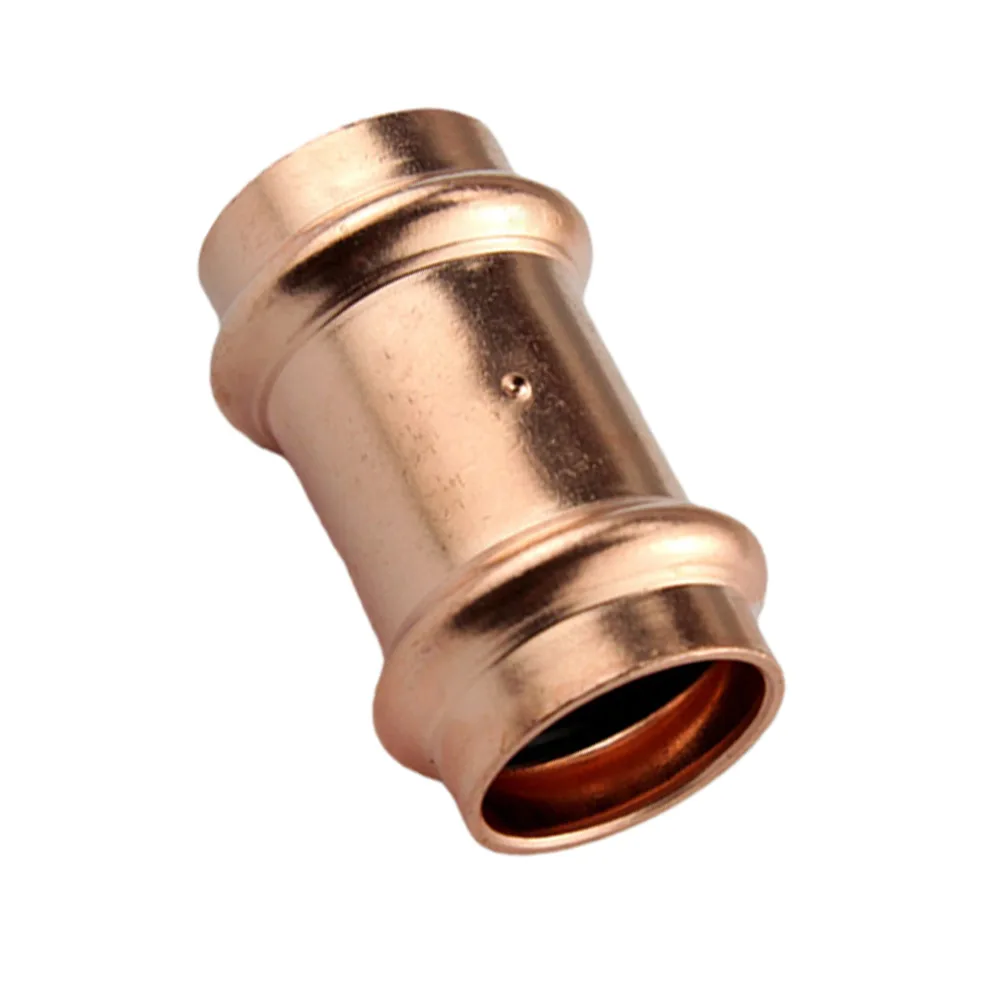 

V type press fit copper fittings 2pcs for secure pipe connections in air conditioning refrigeration heat pumps