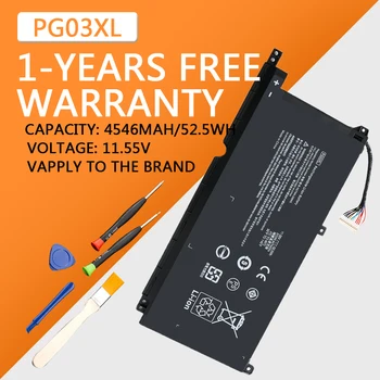 Batterie PG03XL pour HP Pavilion Gaming 15-DK dk0003nq 15-dk0020TX 15-ec 15-ec0000 OMEN 5X FPC52 HSTNN-DB9G L48430-2B1