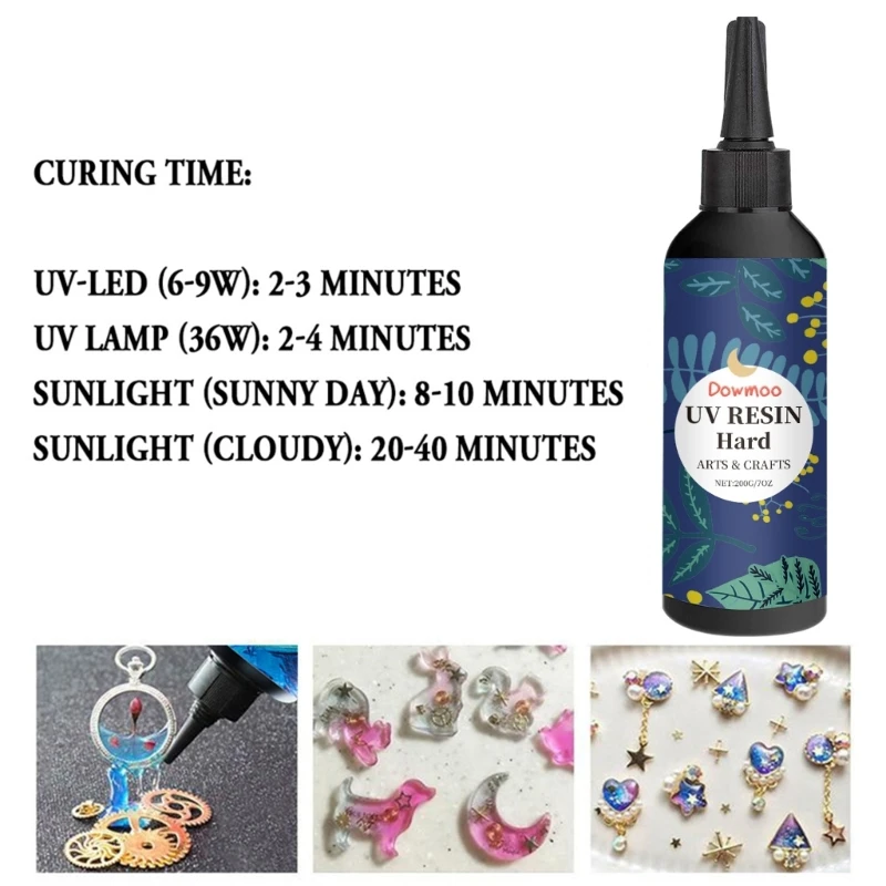 Transparent Clear UV Resin Hard Curing UV Gel DIY Fast Curing Resin Jewelry Making Cure Sunlight Dropship