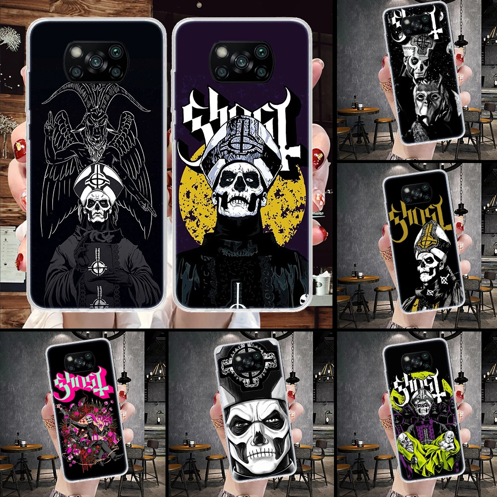 Ghost Papa Emeritus Phone Case For Xiaomi Poco X6 X5 X4 X3 Nfc F6 F5 Pro F4 F3 M5S M5 M4 M3 M2 F2 F1 Cover Coque Shell X3 Nfc M3