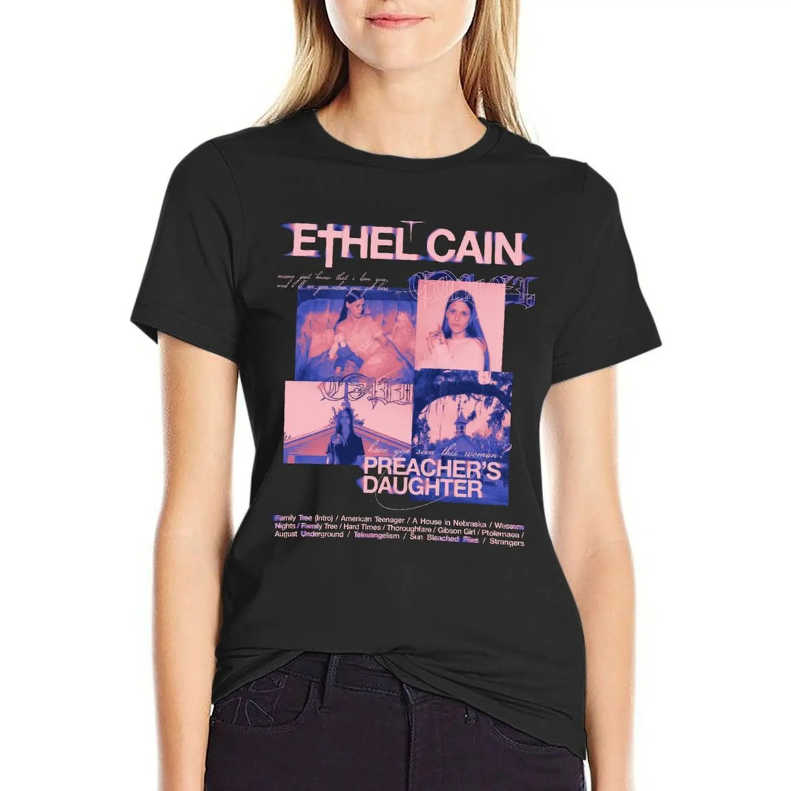 Ethel Cain Preachers Daughter T-Shirt animal print heavyweights sweat t-shirts for Women cotton