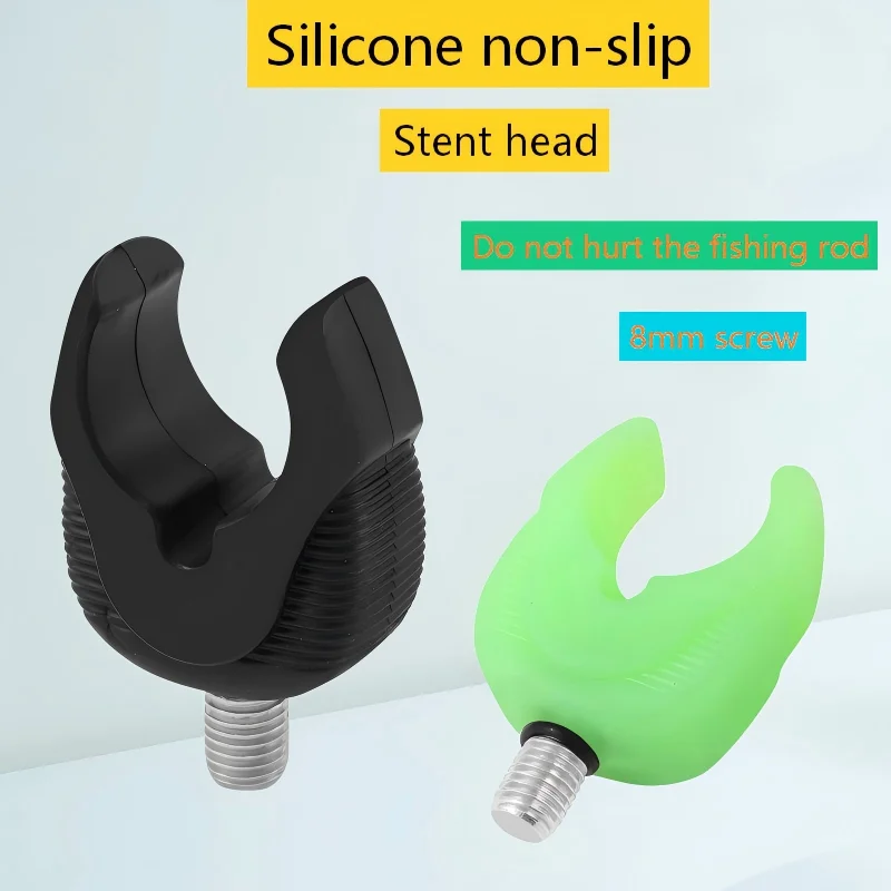 4 Stück Karpfenangel-Halterungsköpfe im europäischen Stil aus Silikon für das Angeln am See