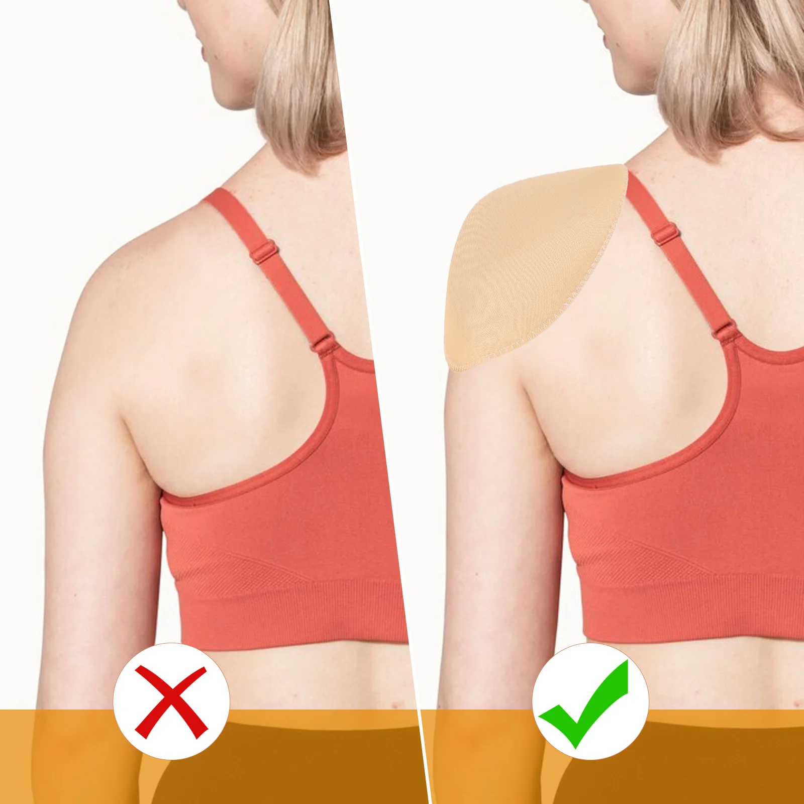 منصات مضادة للانزلاق الإسفنج مدورة مصحح غير مرئية لون البشرة القابلة للإزالة مريحة الملابس والاكسسوارات رغوة وسادة سترة