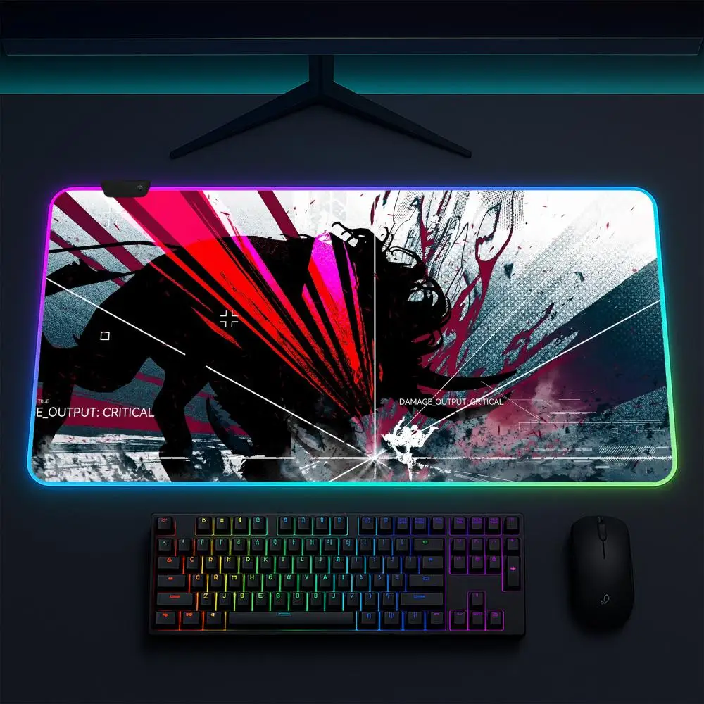 Mifu Arknights Endfield Mouse Pad Gaming mat LED lighted non-slip base waterproof large deskpad soft surface
