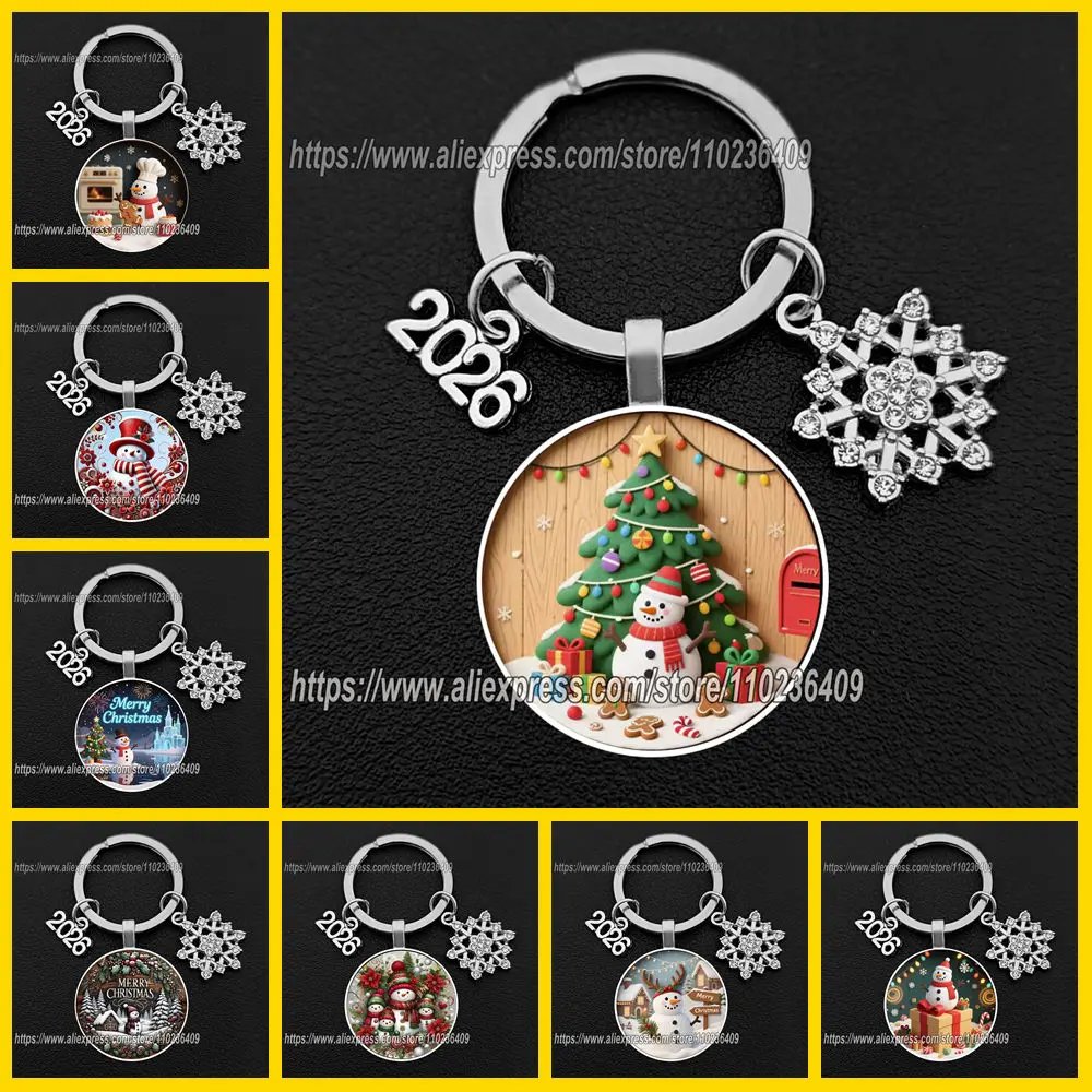 2026-Рождественский-брелок-рождественский-снеговик-брелки-в-качестве-подарка-с-Новым-годом-брелок-для-ключей-в-виде-снежинки-на-зиму