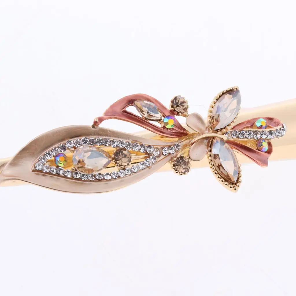 Duckbill Rhinestone Clip Crystal Butterfly Barrette Crocodile Hair Accessories Luxury Hair Styling Tools for Women’s Prom