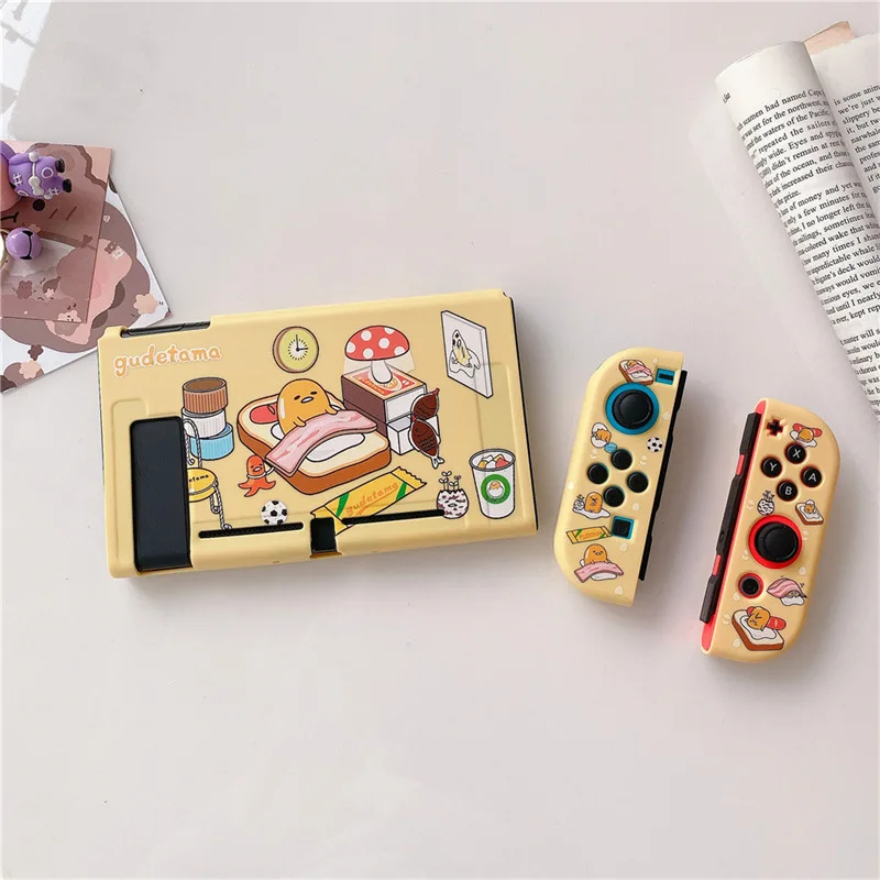 

Nintendo Switch Protective Case Applicable To OLED/NS Kawaii Sanrioed Gudetama Anime Cute Comfortable Gift Girl Couple Festival