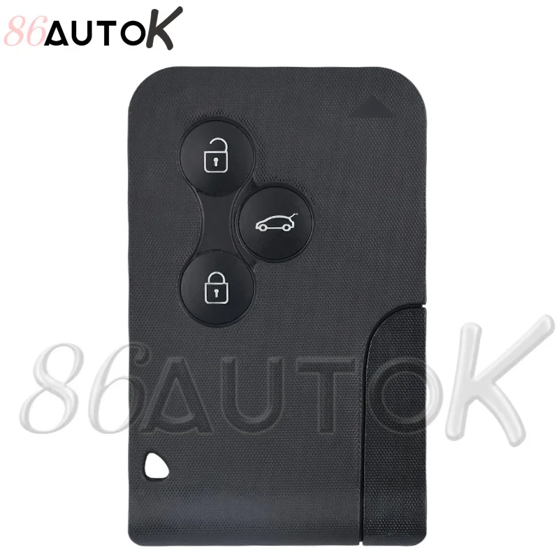 Remote Key for Renault Megane 2 3 Scenic Clio Logan Auto Smart Card Key 433Mhz ID46 PCF7947 Chip Shell Case 2003 2008 3 Buttons