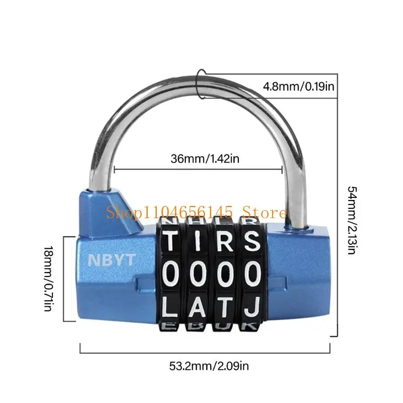 5asd Luggage Lock4 Digit Combination,Resettable Easy to Read Password Window, Travel Lock for Suitcases, Backpacks