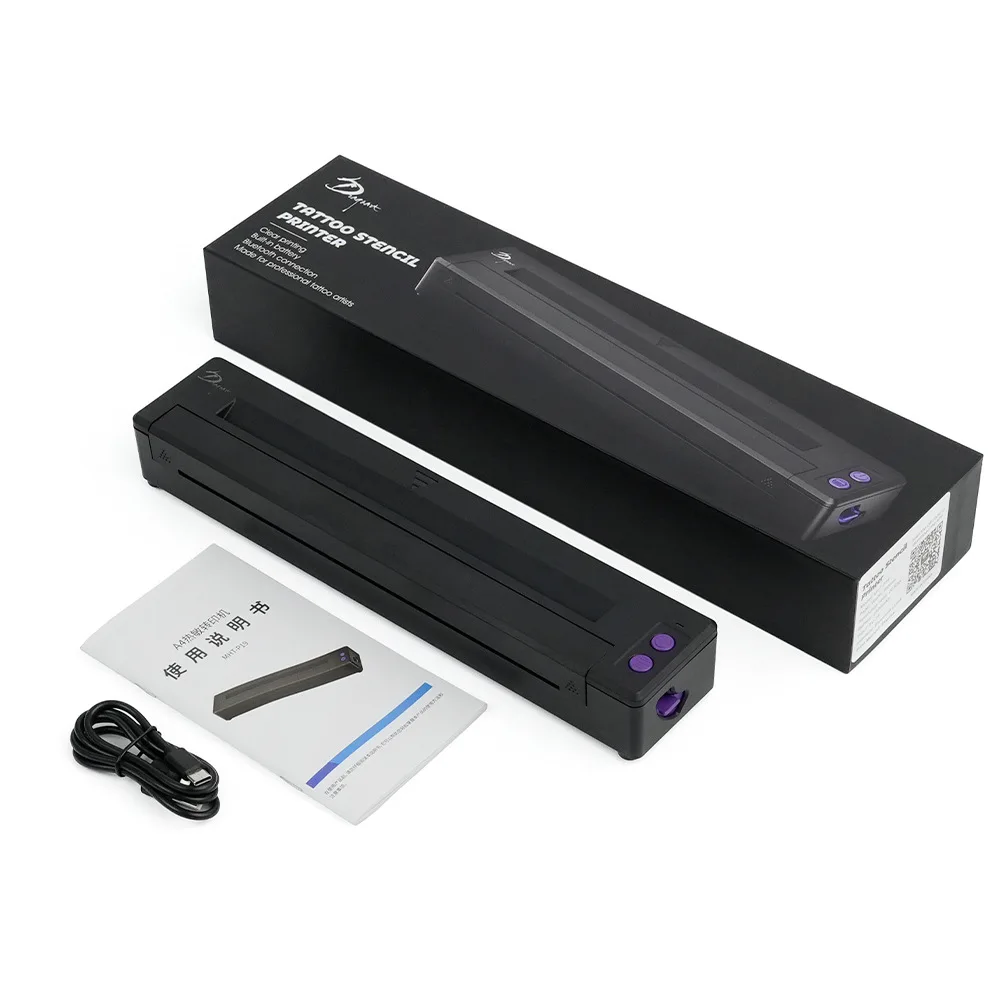 Portable Printer Tattoo Transfer Machine Thermal Printer Wireless Bluetooth Template Transfer Machine Tattoo Stencil Tool Supply
