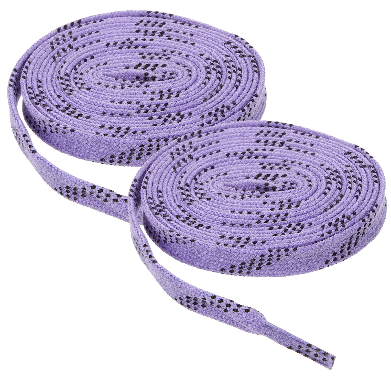

Waxed Shoelaces 1 Pair Purple Cotton Polyester Durable Hockey Skate Roller Long Laces Sports Wear-resistant Team