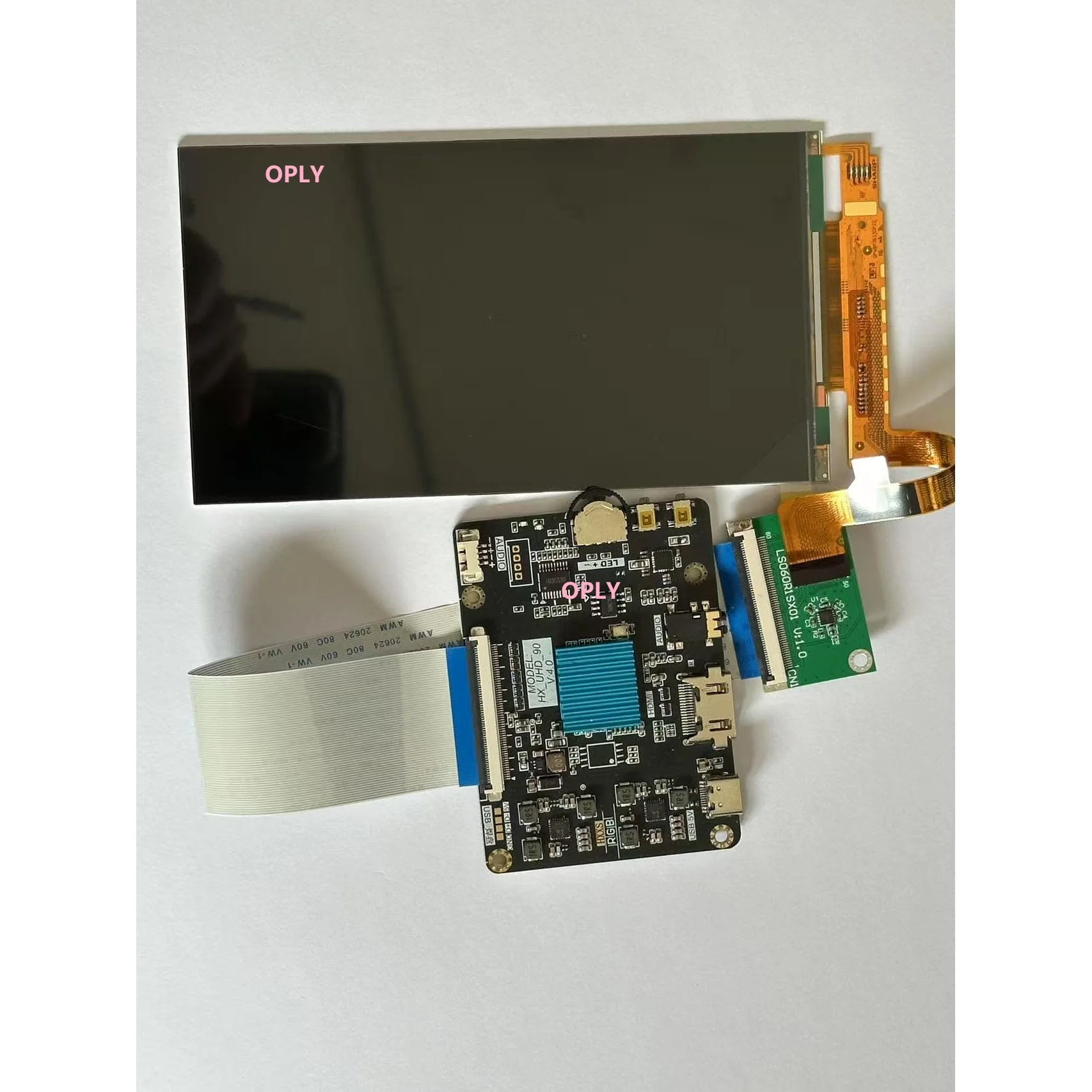 

Плата контроллера typec-C HDMI-совместимая с MIPI поворотным аудиовыходом + 5,5 "LS055R1SX08 1440x2560 IPS ЖК-дисплей со светодиодной панелью Монитор экрана