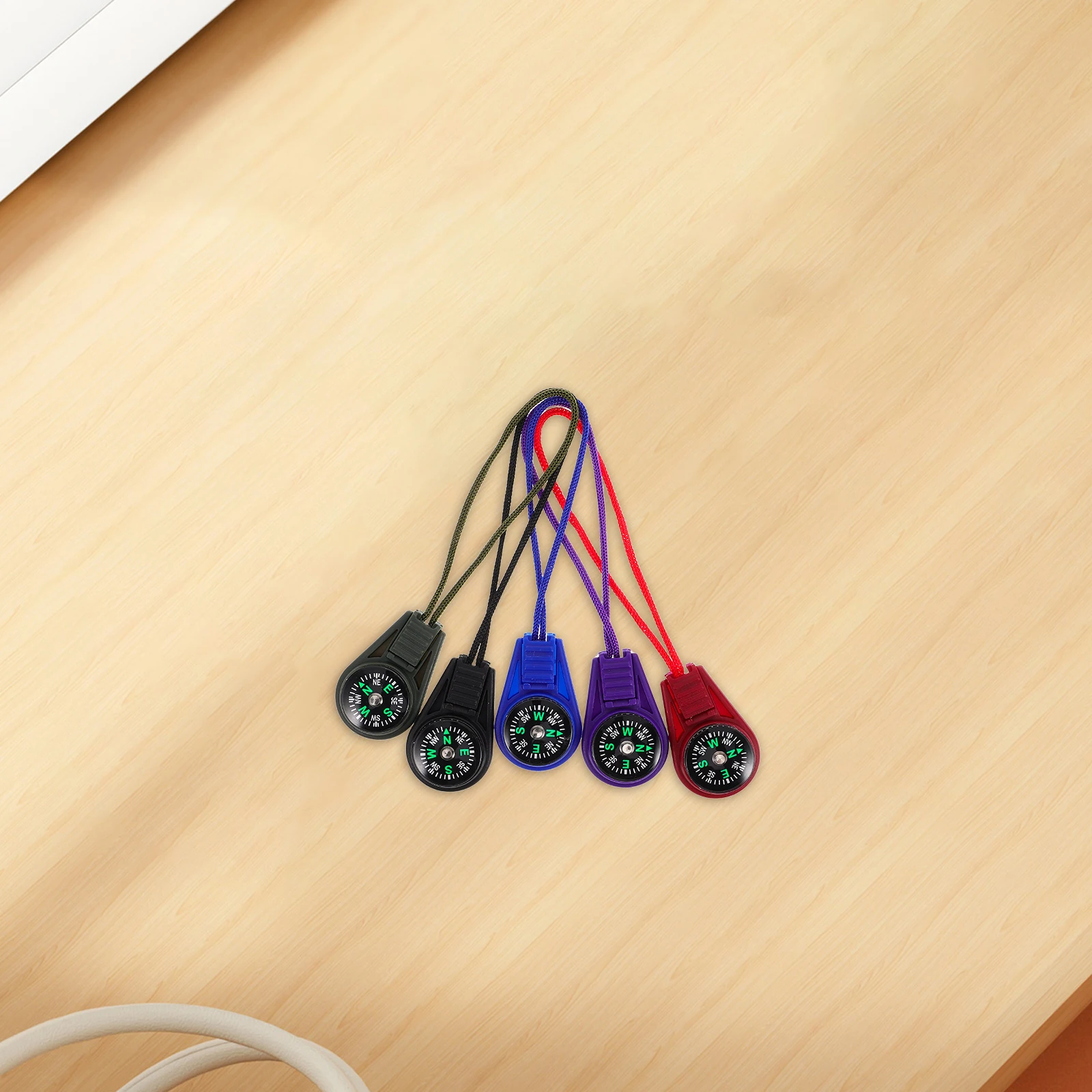 

50pcs Portable Compass Lanyard Plastic Outdoor for Hiking Camping Toys Kids Students Acrylic Pocket Survival