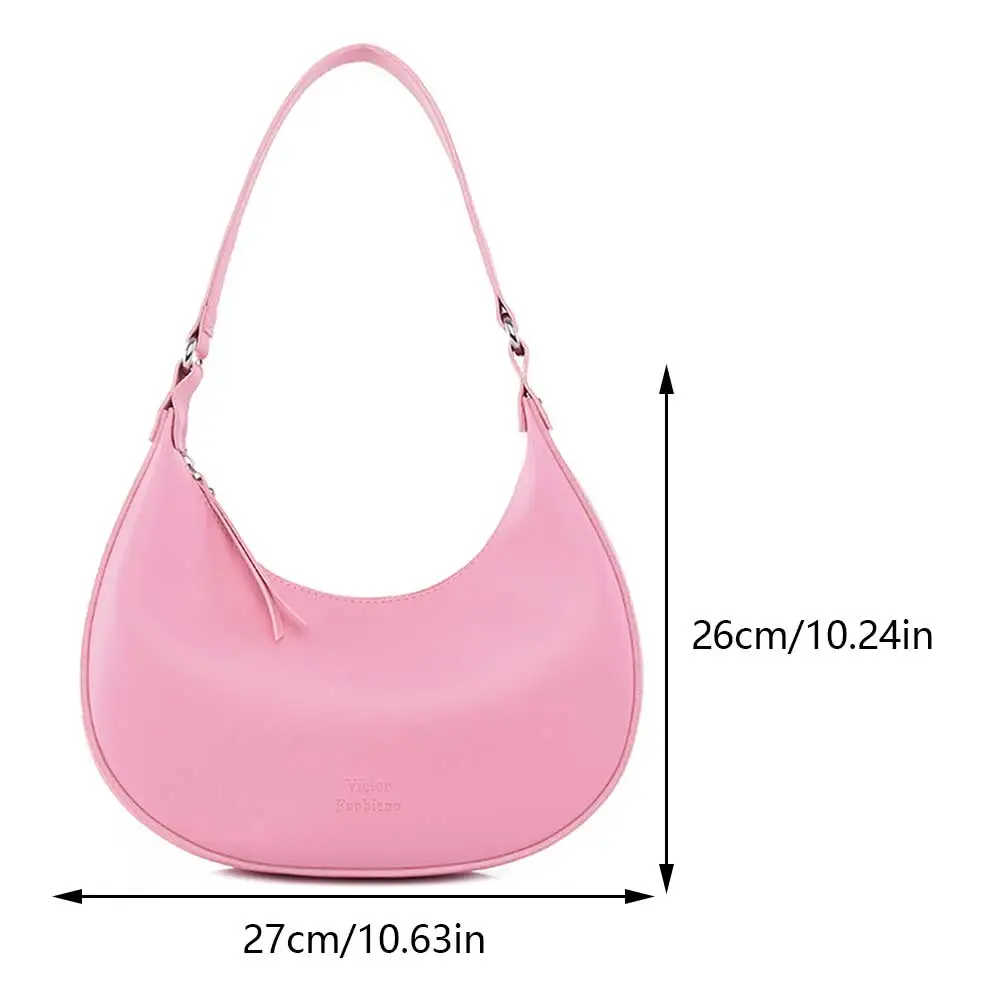 Trend PU Leather Women Underarm Bag Luxury Designer French Bags Female Solid Color Fashion Handbag Ladies Commuting Shoulder Bag