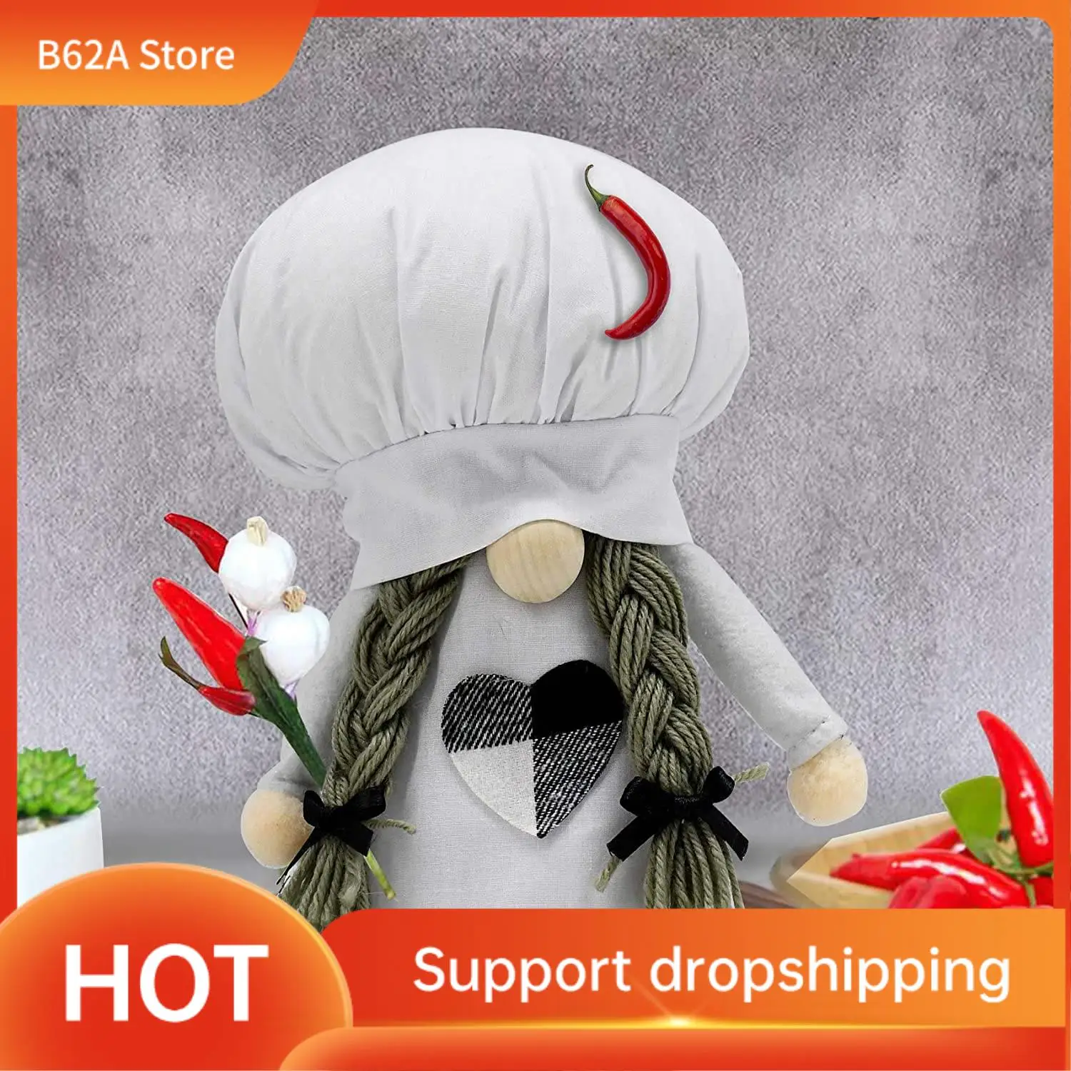 

B62A Chef Gnomes Plush Kitchen Decor Gnome Mr Gnome And Mrs Gnome Dolls Farmhouse Christmas Ornament Holiday Presents