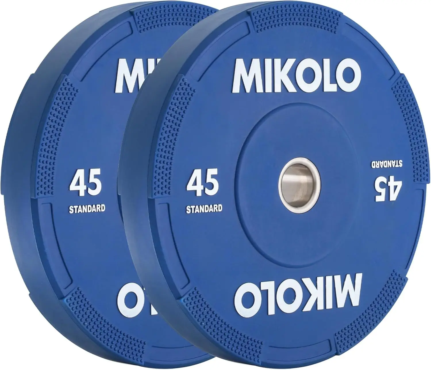 

IWF Color-Coded Bumper Plates Set, 100% High-Density Rubber, Low-Bounce, Quiet, 2-Inch Steel Insert, for Deadlifts, Squats, Home Gym, 230LB