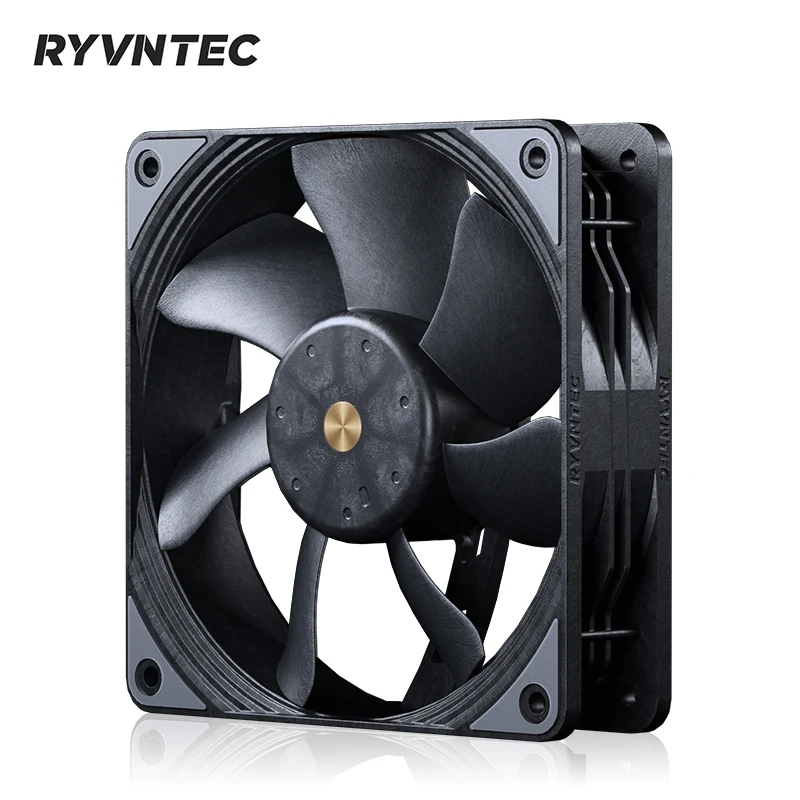 RYVNTEC Hurricane R32/R25 LCP PRO 12cm Industrial Grade Case Fan 0.4 Frame Leaf Gap PWM Multi-Mode Adjustable Double Ball Bearin