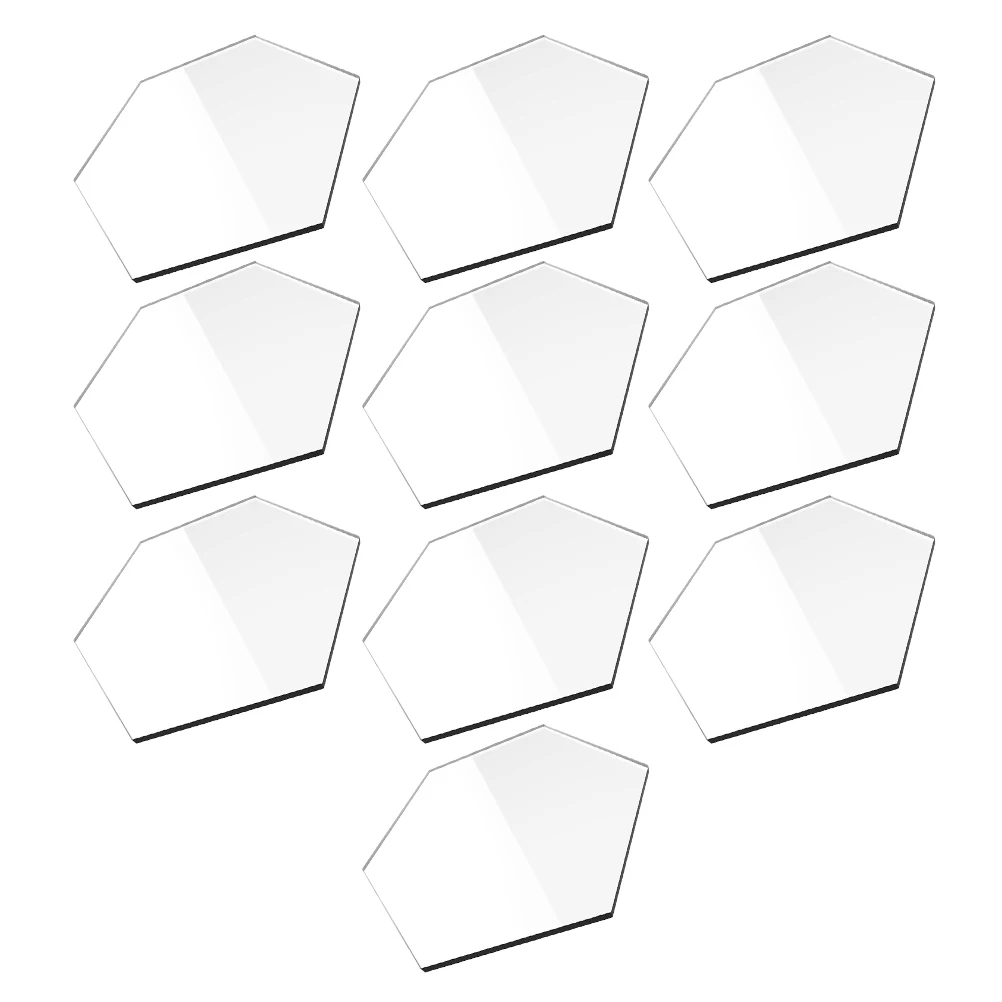 

10 Pcs Blank Seating Hexagonal Acrylic Place Cards Wedding Party Guest Cards Banquet Table Signs Lightweight Storage