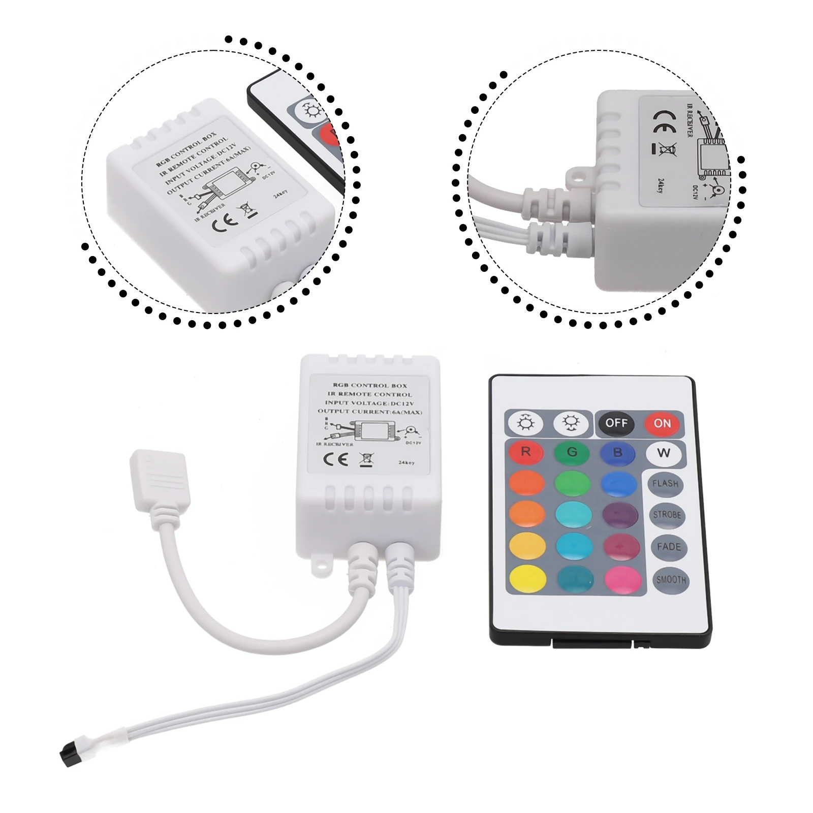 RGB Control Box High Quality LED Strip Light RGB Control Box + Remote Controller for 12V 3528 5050 Energy Efficient