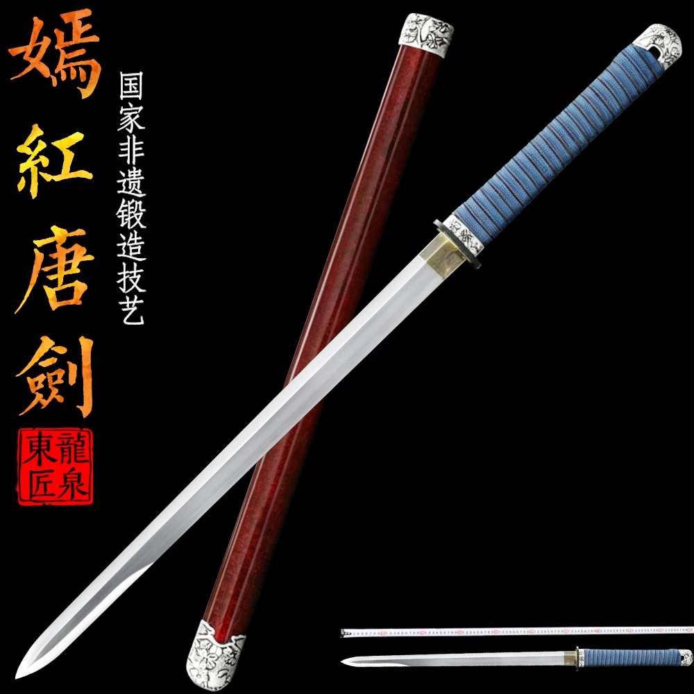 Handmade Tang Sword,High Manganese Steel,Full Tang Hand Forged Blade,Stainless steel Saya,Alloy Fitting,Display Decorative Props