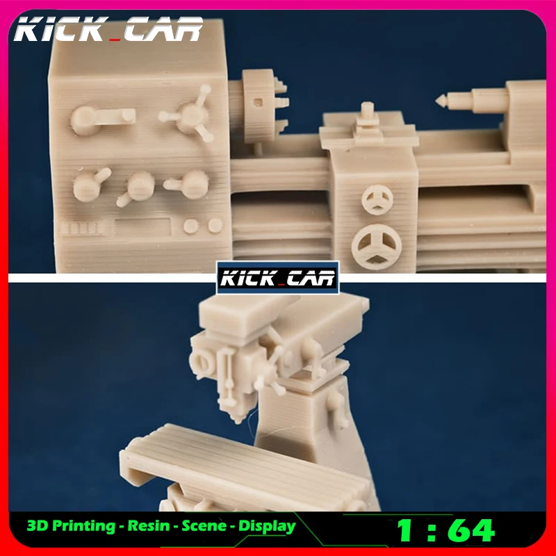 Kickcar 1/64 Machine Tool Model Car Diorama Uncolored Resin Garage Scene Repair Tools Decoration Simulation Scene Toy