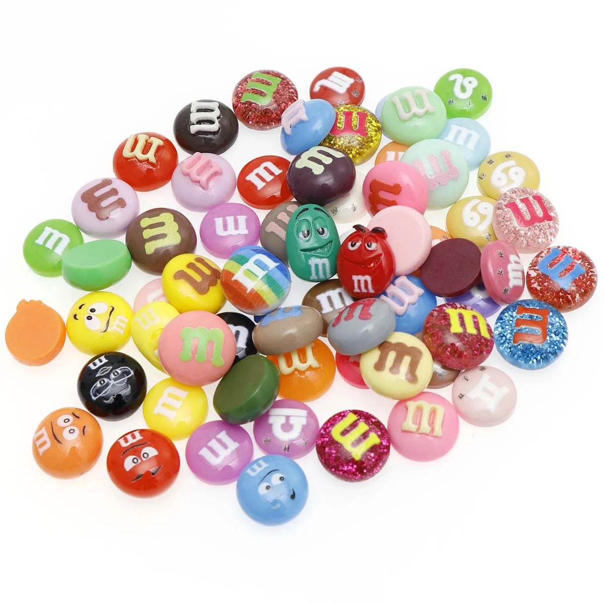 20 unids/pack de cuentas acrílicas, forma redonda plana, decoración artesanal, cuentas espaciadoras, fabricación de joyería DIY, accesorios para collar y pulsera