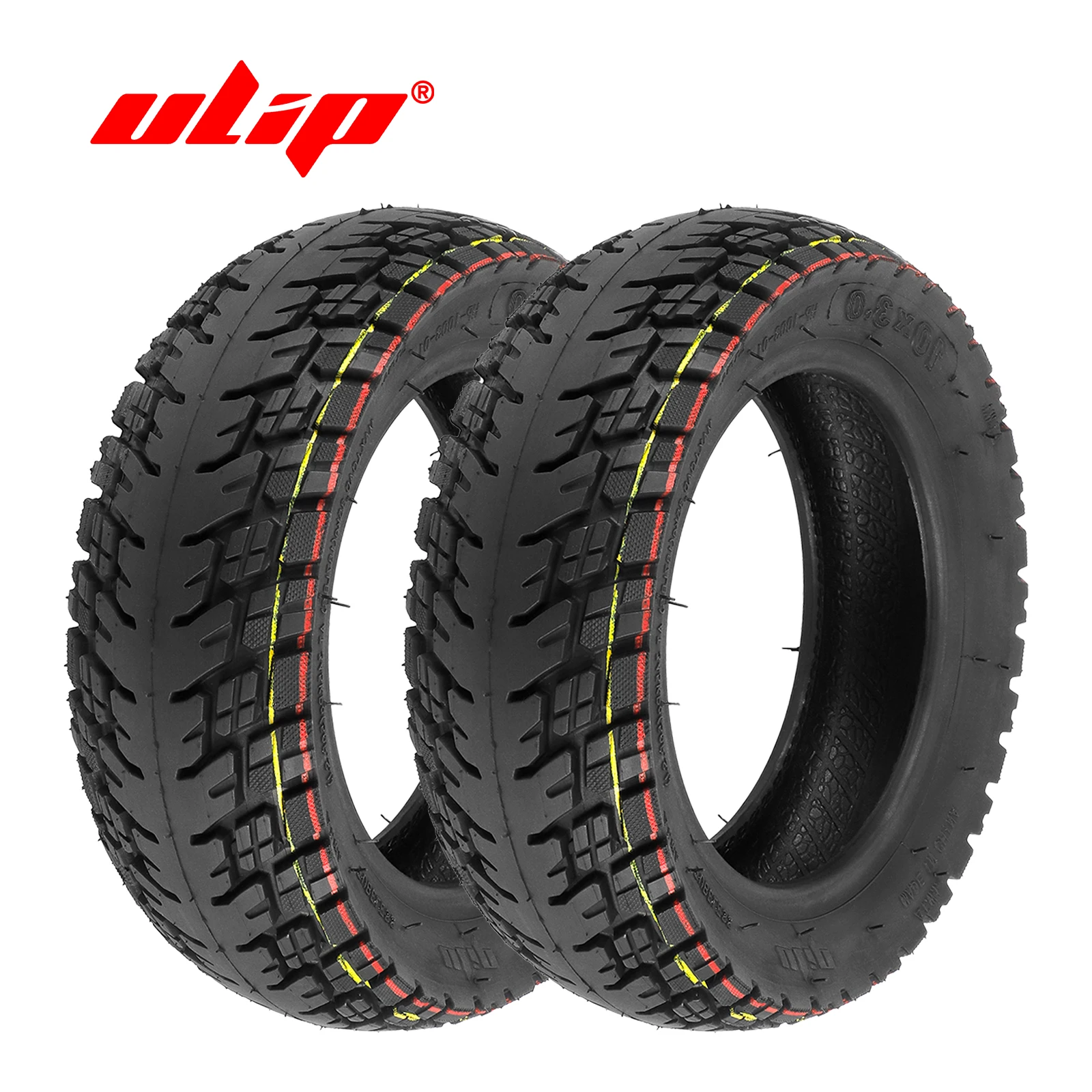 Ulip 10x3 Vacuum Off-road Tire For ZERO 10X/Kaabo/Kugoo/Dualtron Electric Scooter 255x80 (80/65-6) Pneumatic Tubeless Tyre Parts